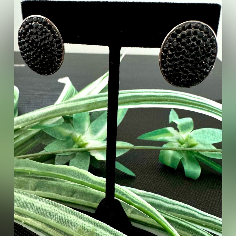 Earrings  Black Cubic zirconia.